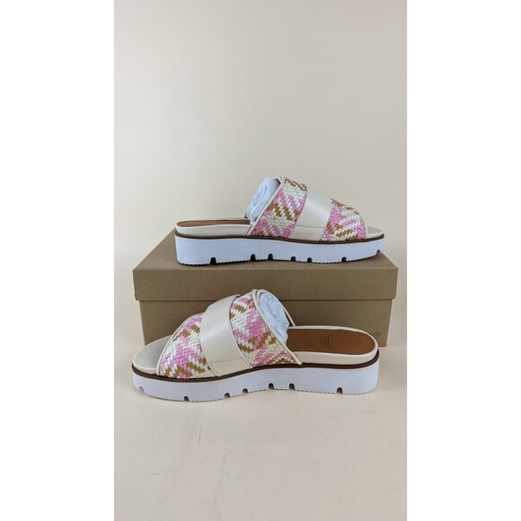 Gentle Souls Lavern Strap Slide Platform Sandal Womens 8.5 M Pink Shoes $189 NWB - Picture 1 of 9